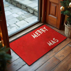 BROENO 1Pcs Christmas Kitchen Mat Red Bathroom Rug 28x16 inch