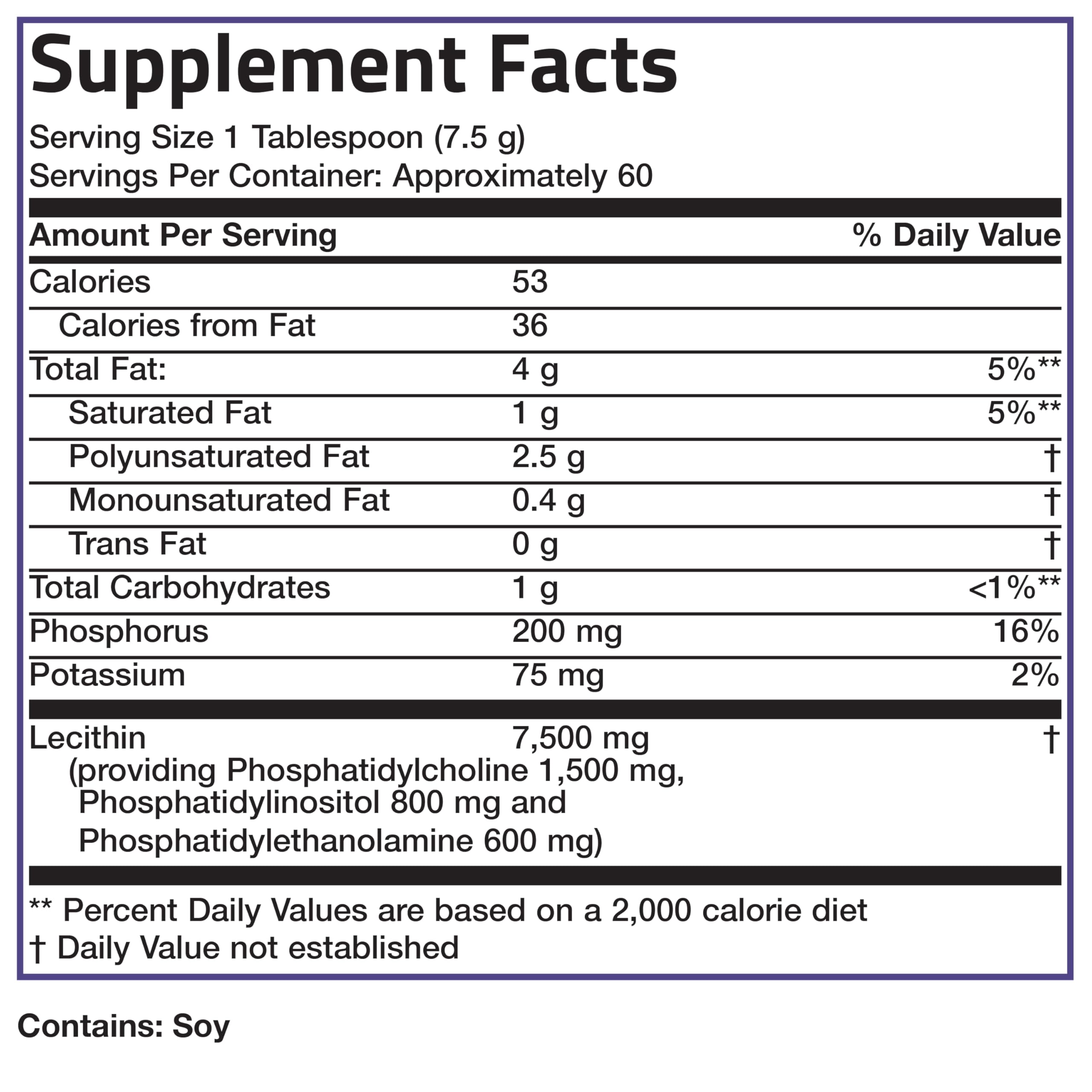 Powder lecithin granules for liver and nervous system support