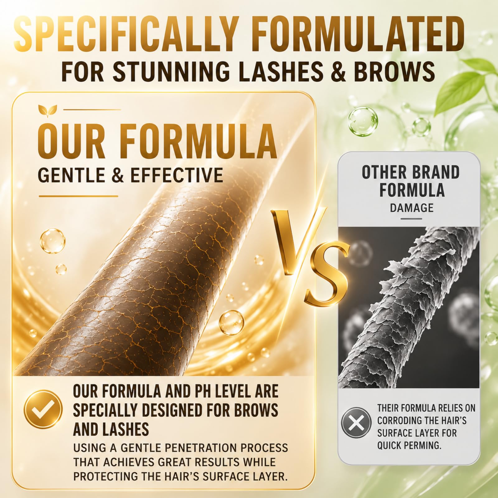 Salon style brow lamination results at home