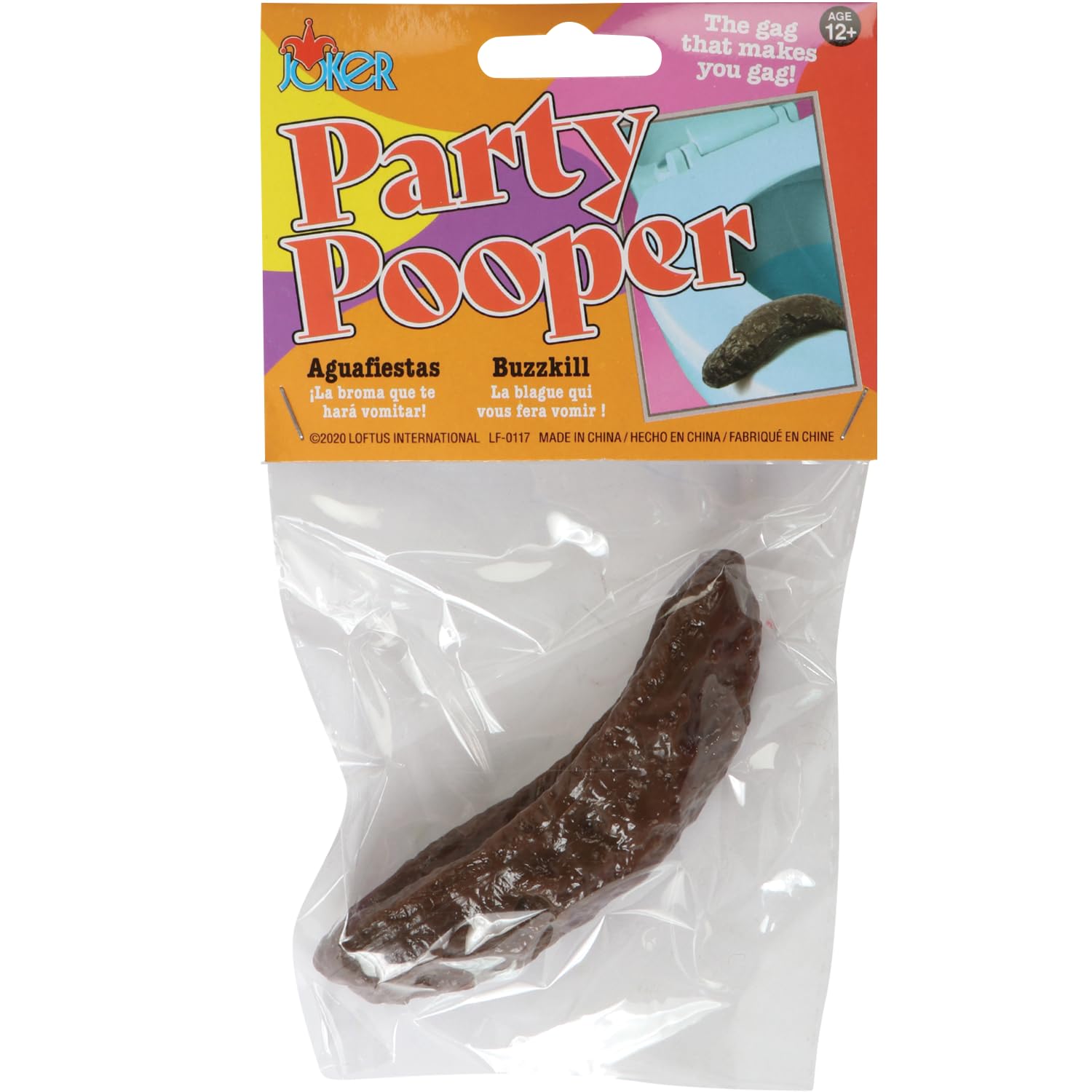 Close up Loftus Gross Party Pooper Fake Poo Toy brown 4 inch