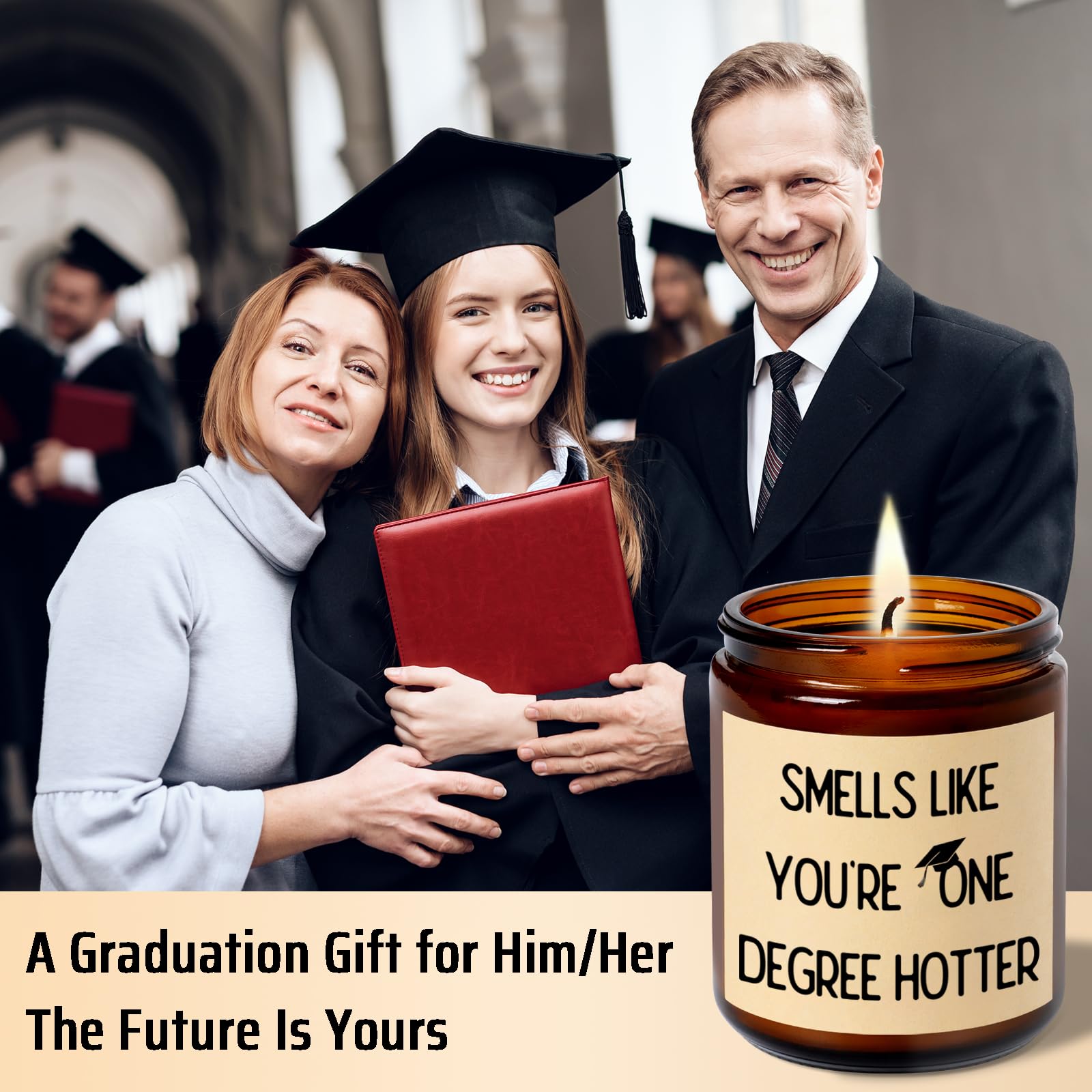 Brown jar packaging graduation keepsake candle