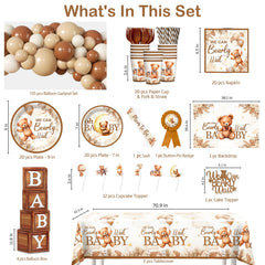 Brown Netural Balloon Arch Kit components