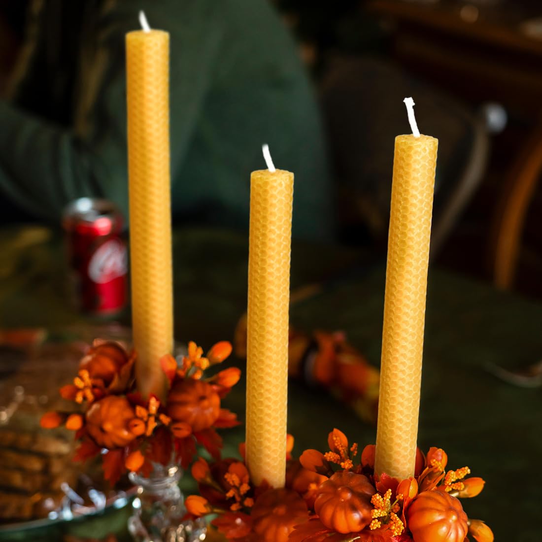 recyclable kraft box packaging with beeswax candles