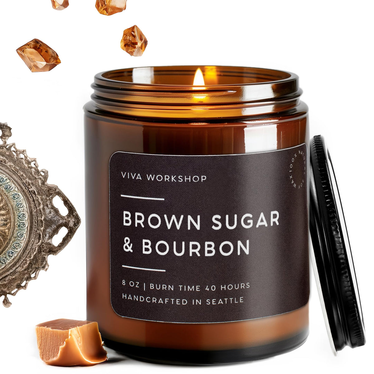 Brown Sugar & Bourbon candle 8 oz size