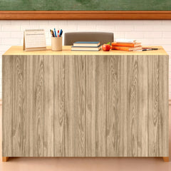 Brown Wood Table Skirt for teacher desk 72inch x 32inch