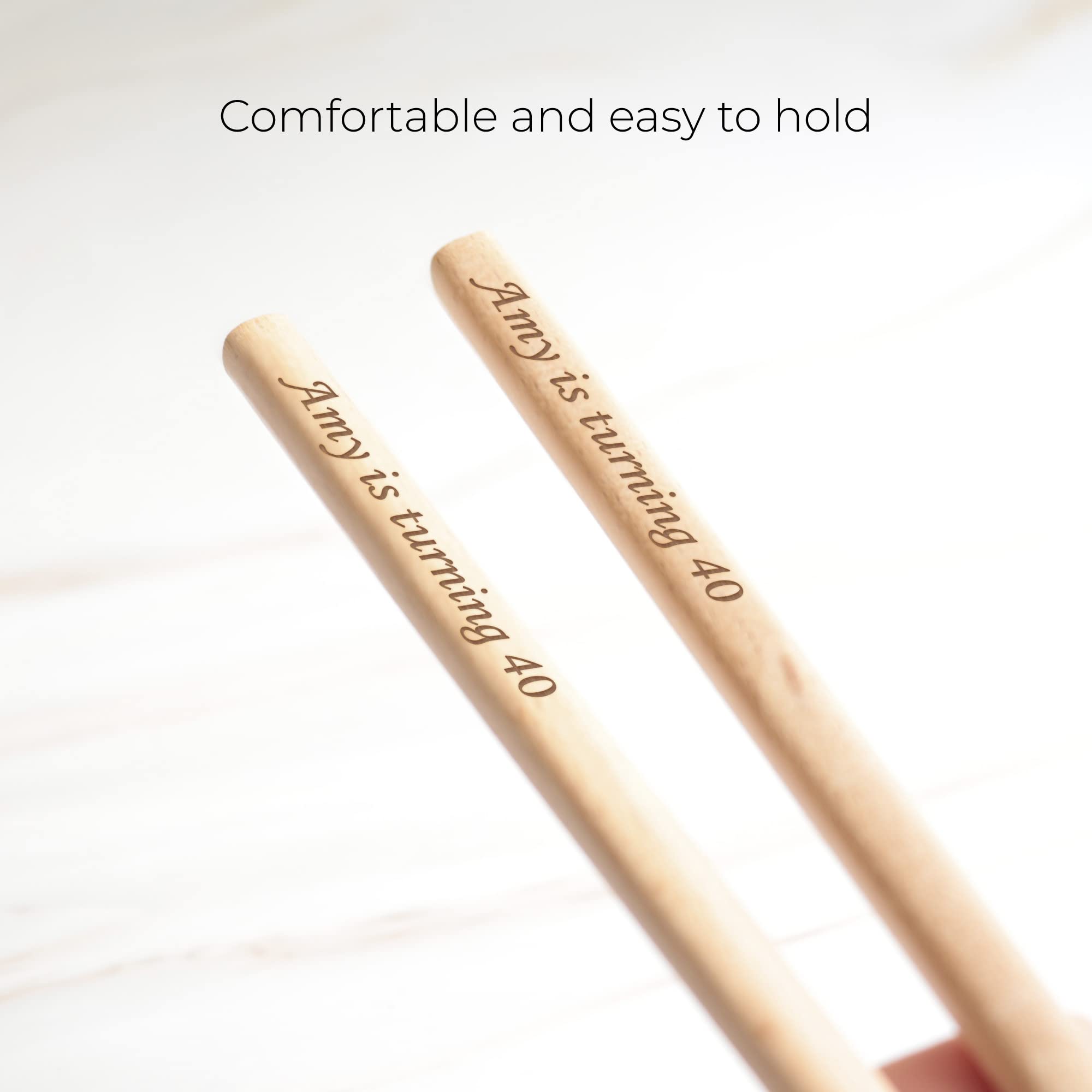 Brown wooden chopsticks 9 inches long