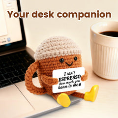 Desk decor crochet coffee cup for office or home use