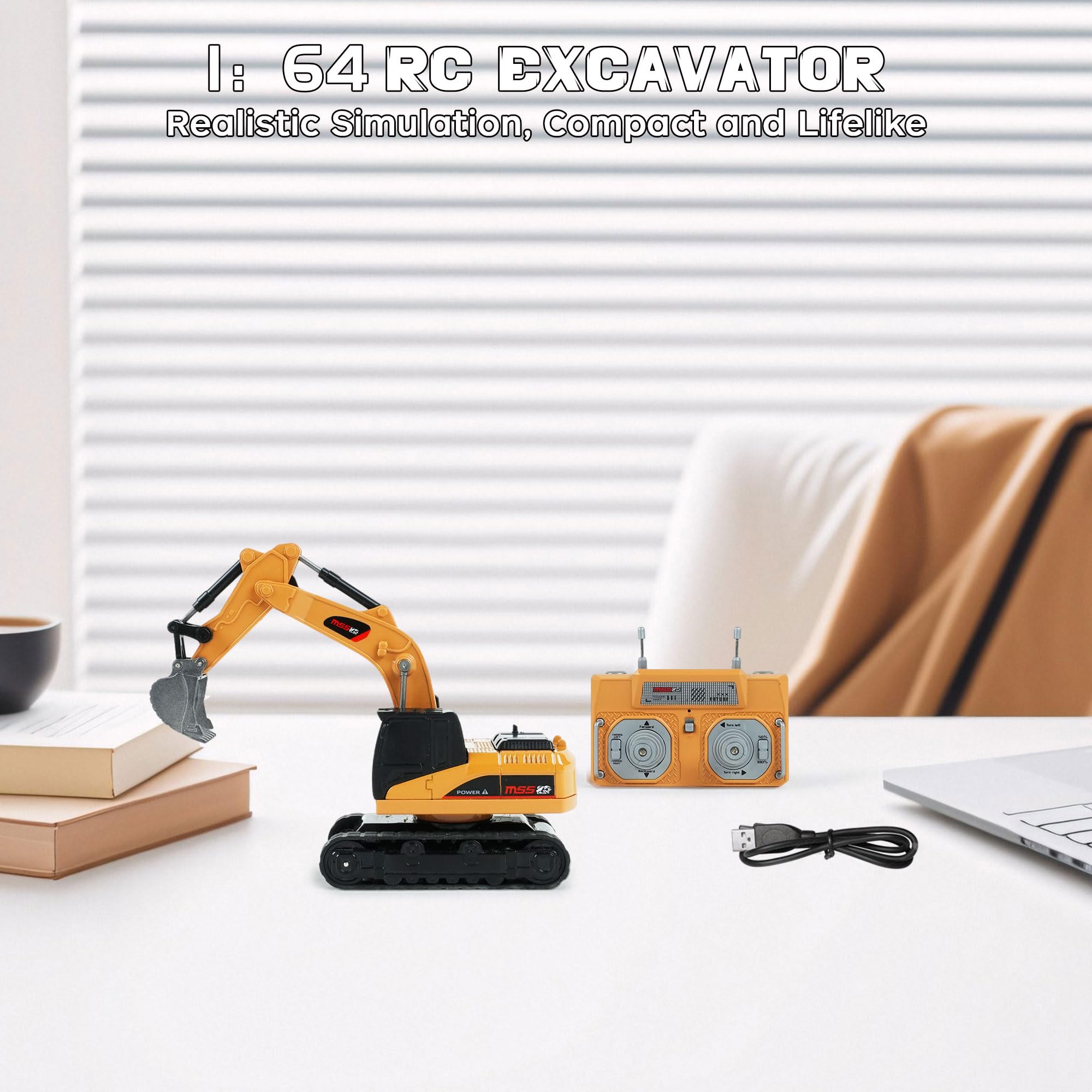 Gift-ready BRRRRT 1/64 remote control excavator packaging