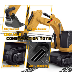 Palm-sized BRRRRT 1/64 rc excavator with metal shovel