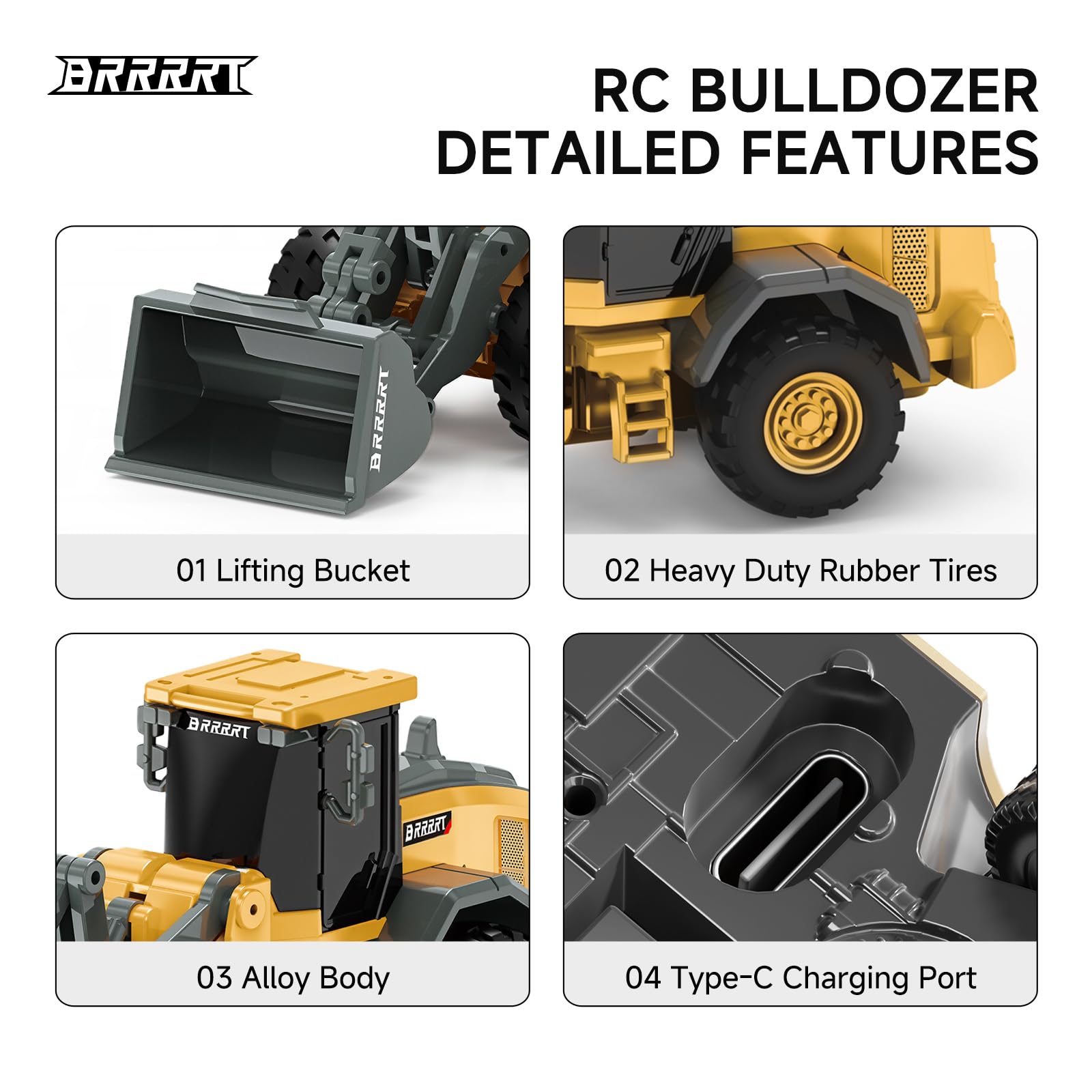 BRRRRT mini excavator included in four-vehicle set