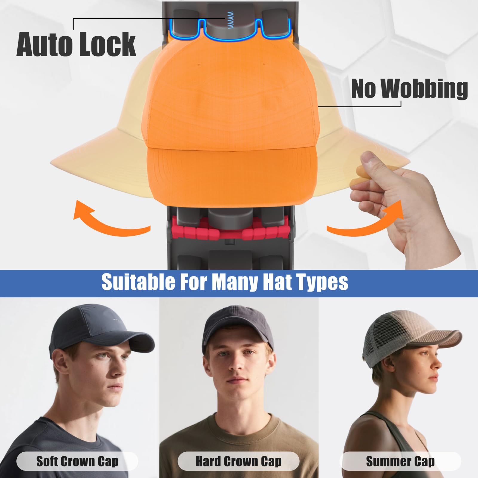 BRUBEQO door and closet hat storage solution