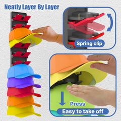 BRUBEQO wall mount hat rack holder for caps