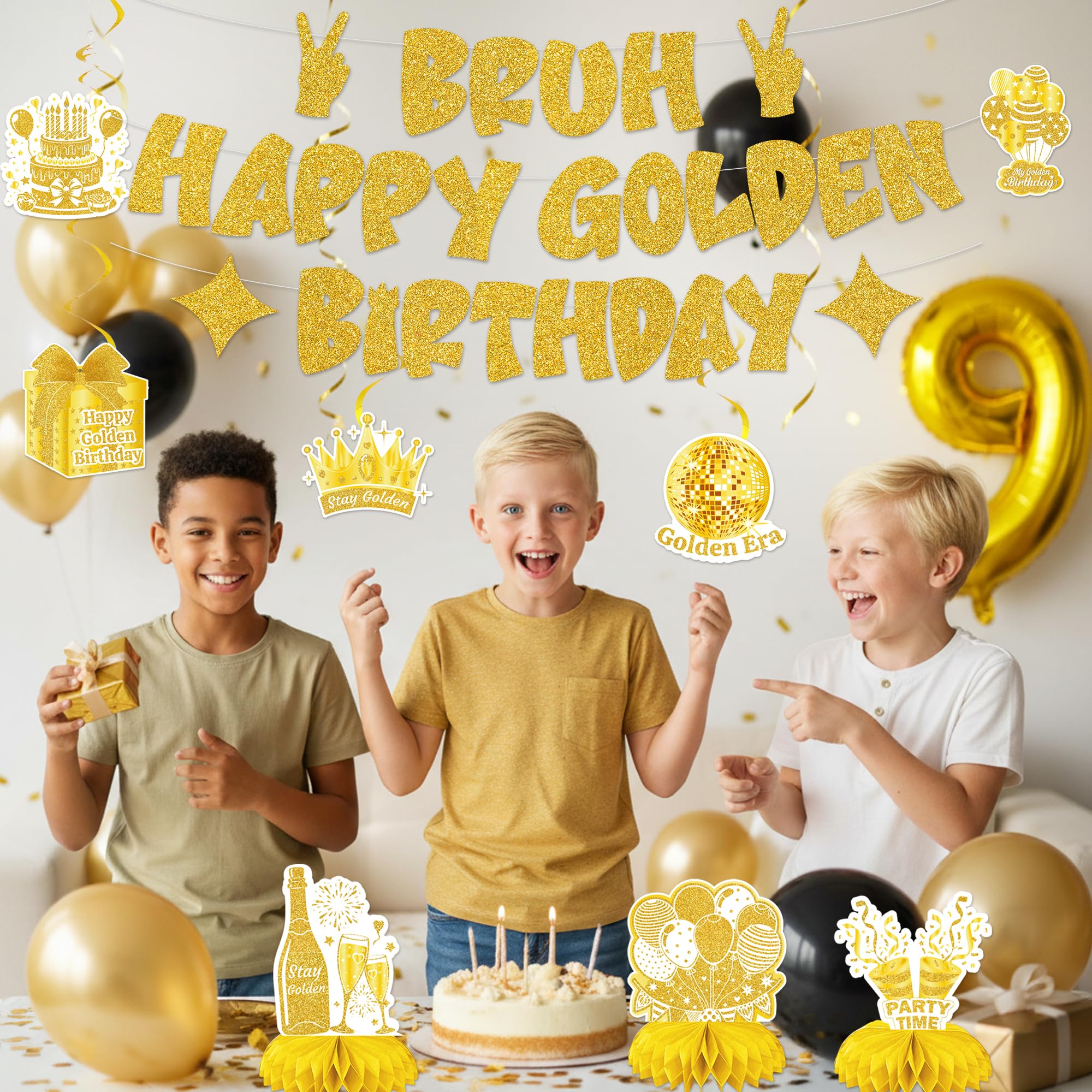 3D honeycomb design in gold from Bruh kit