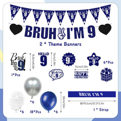 bruh im 9 banner close up decorative
