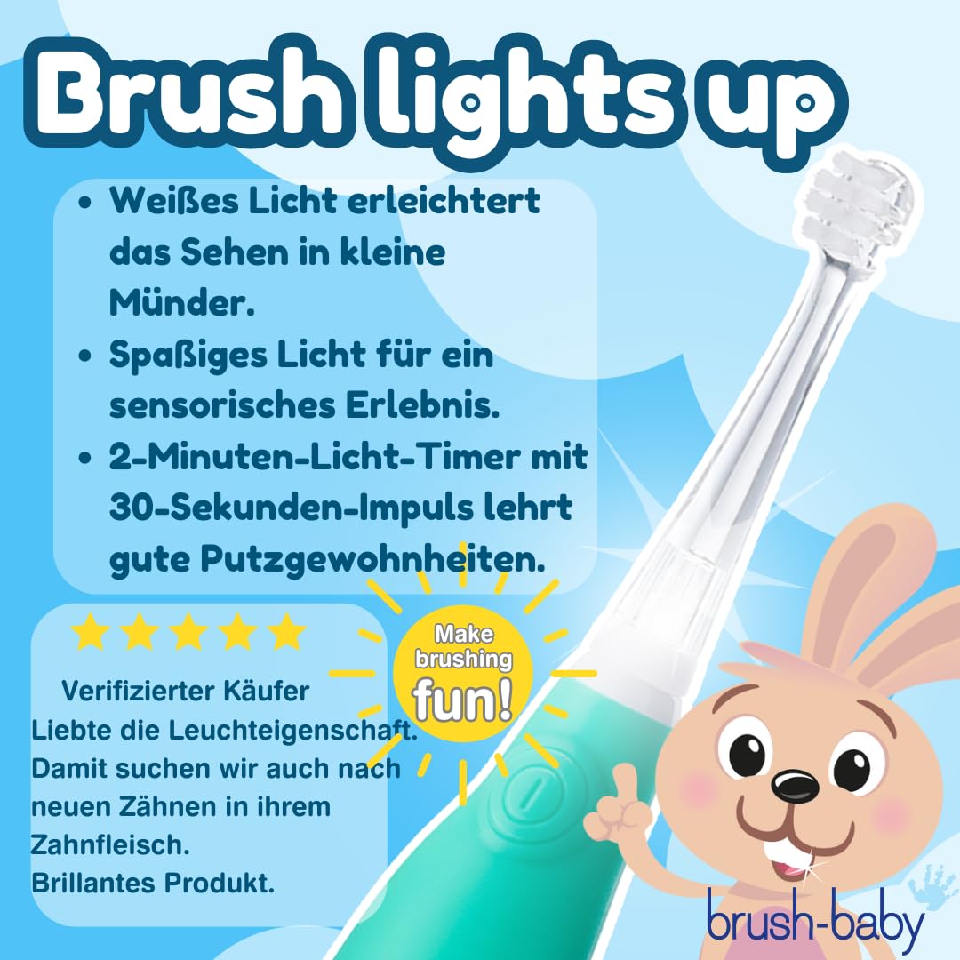 gentle vibrating brushing suitable for teething infants