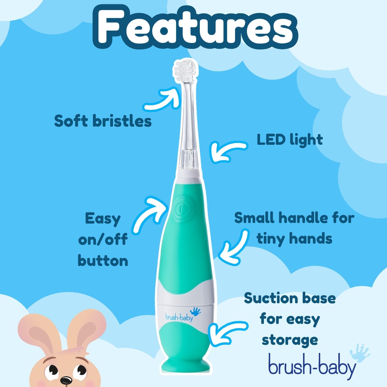 suction base keeps brush upright and hygienic