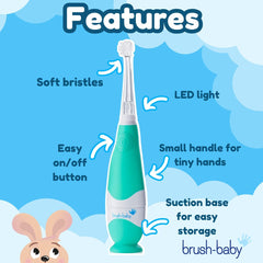 suction base keeps brush upright and hygienic
