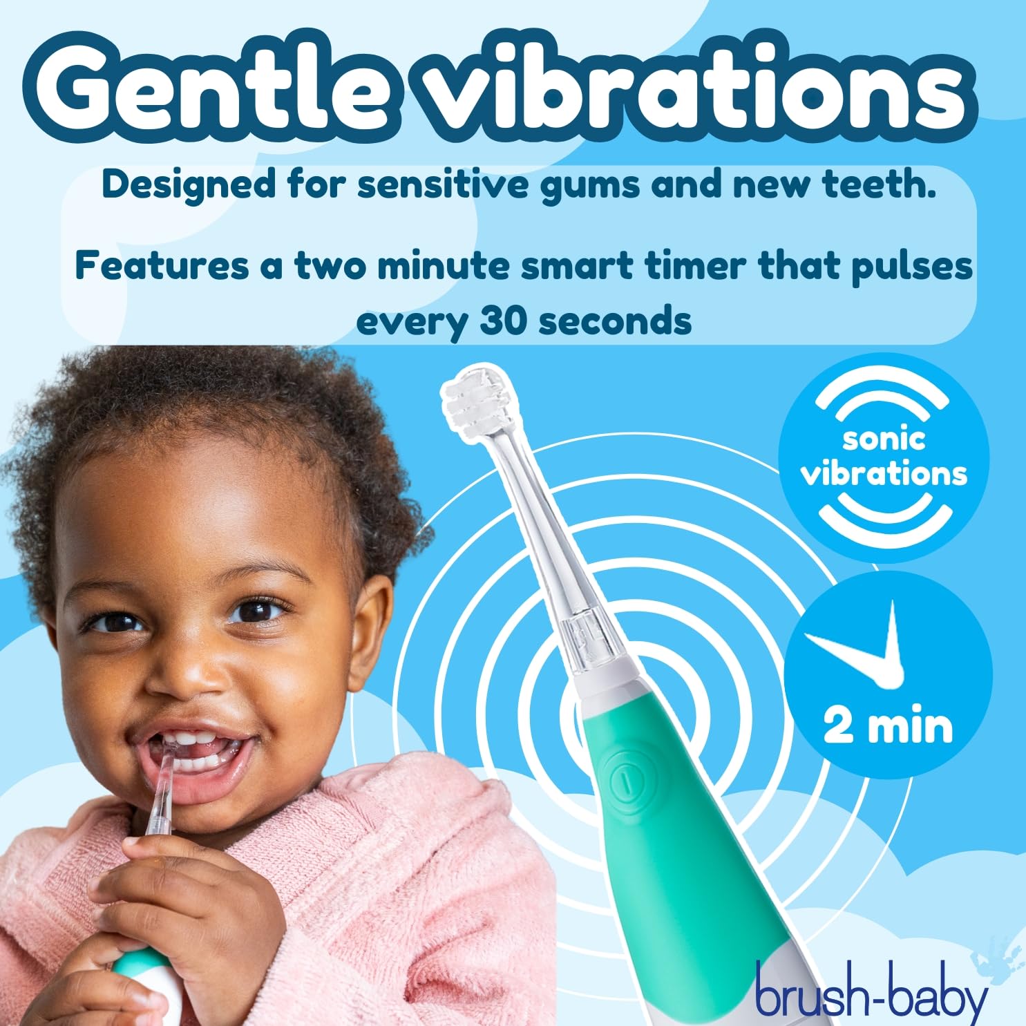 BPA-free materials used in BrushBaby BabySonic