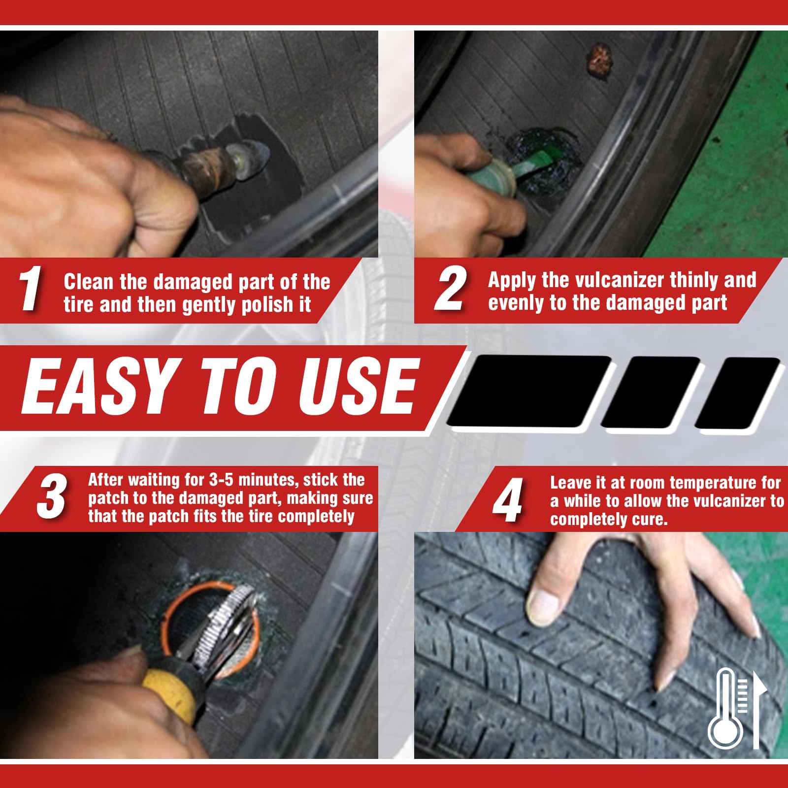 Universal tire cement for patches on outer tires and inner tubes