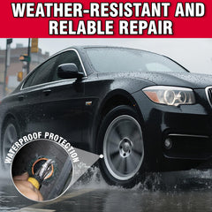 Built in brush cap for precise rubber cement application