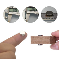 Brushed nickel round magnets D10 by A AULIFE