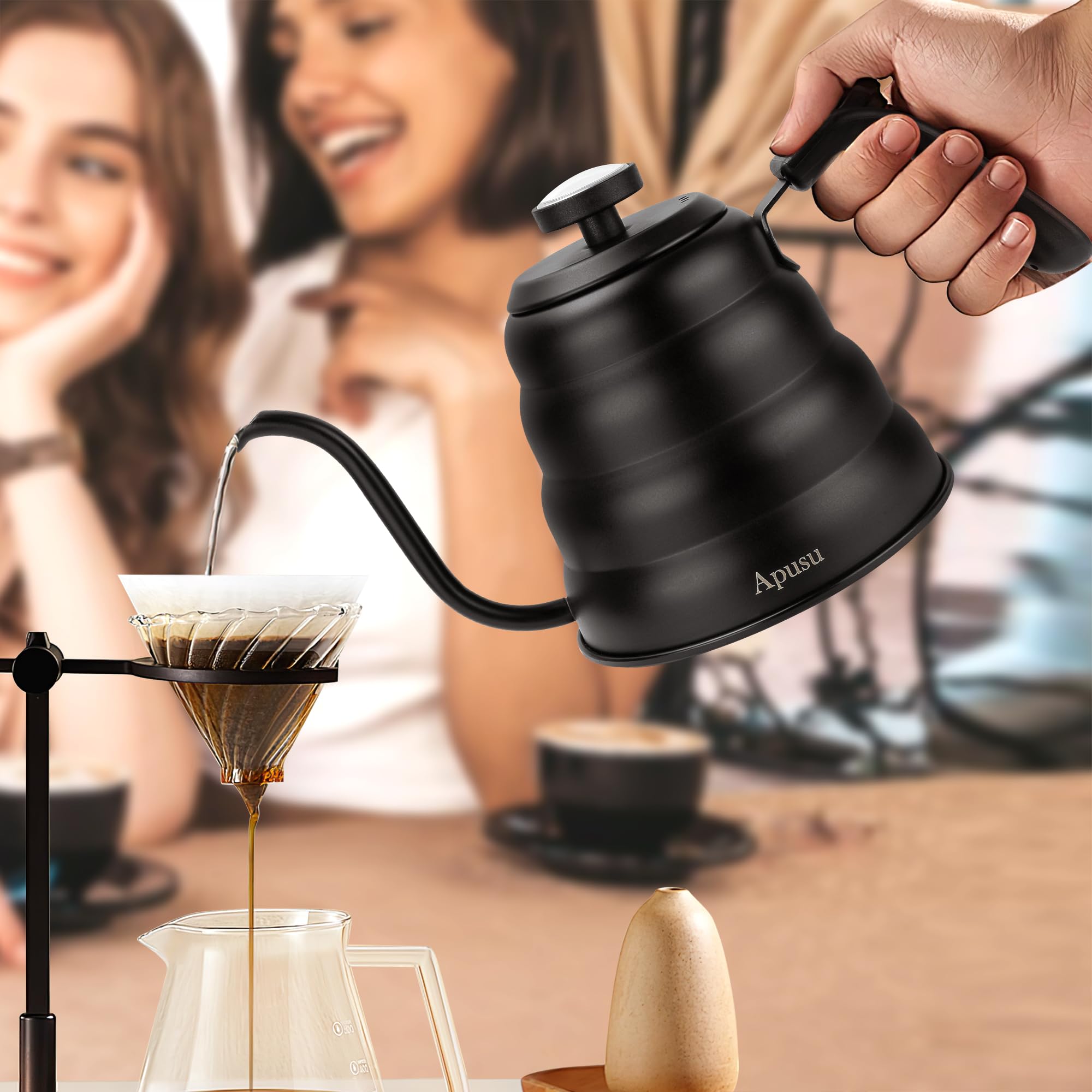 Triple-layer base stainless steel kettle for even heating