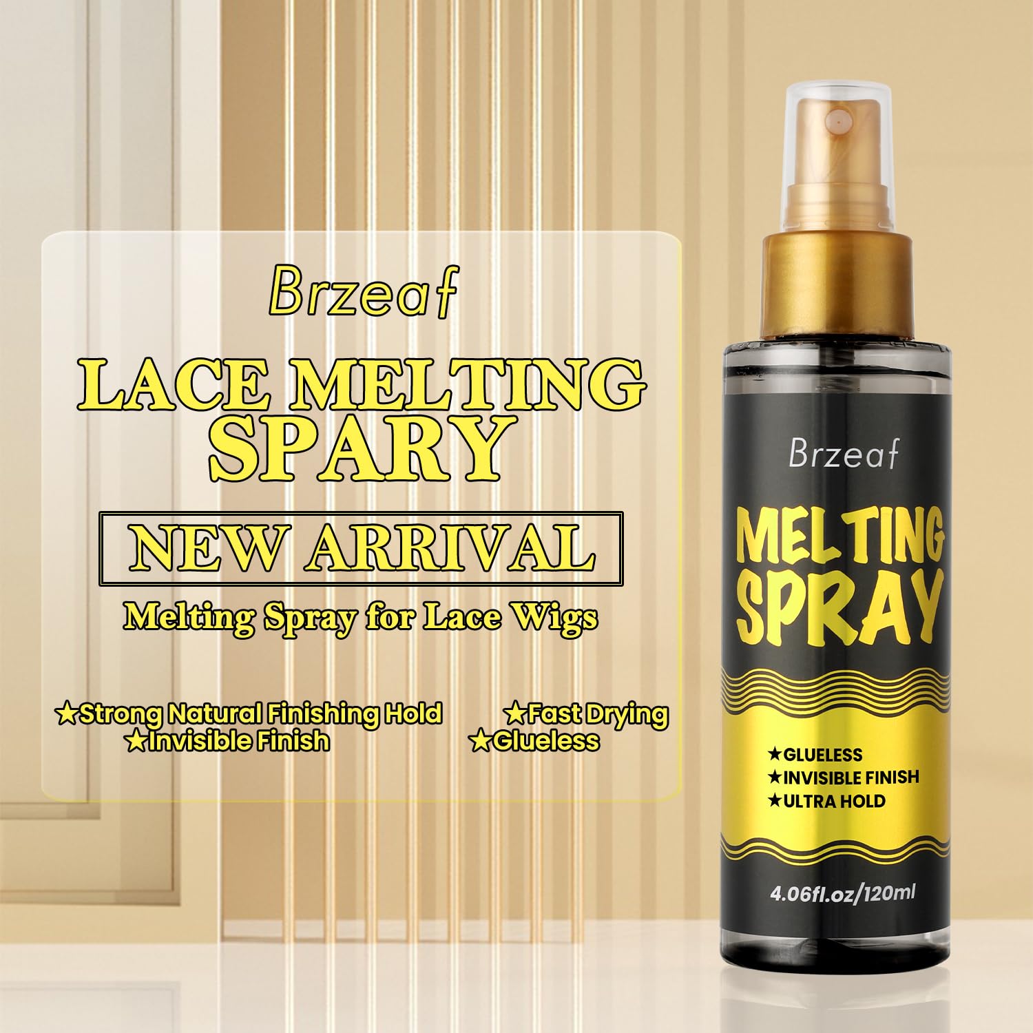 Invisible glueless lace bond Brzeaf spray