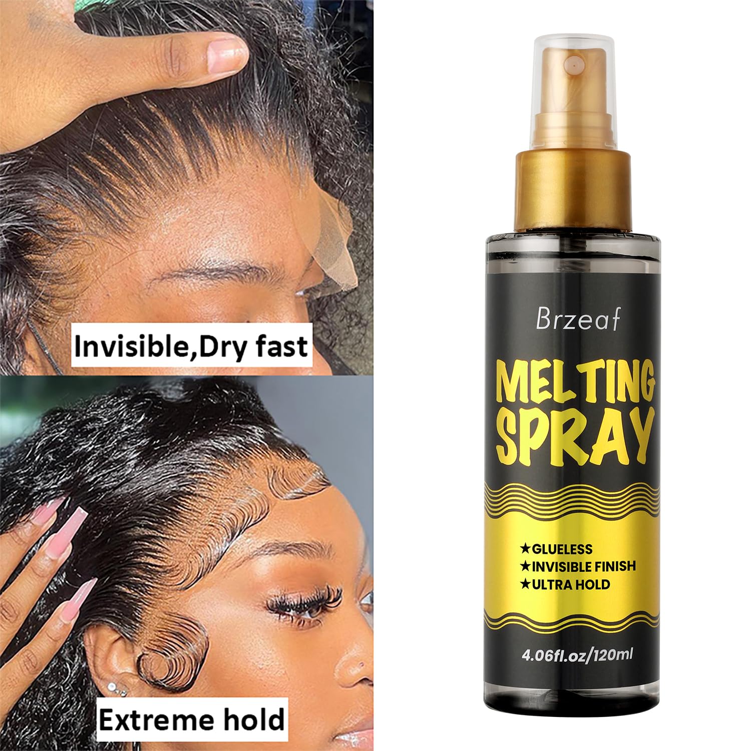 Lace wig adhesive spray for daily wear Brzeaf