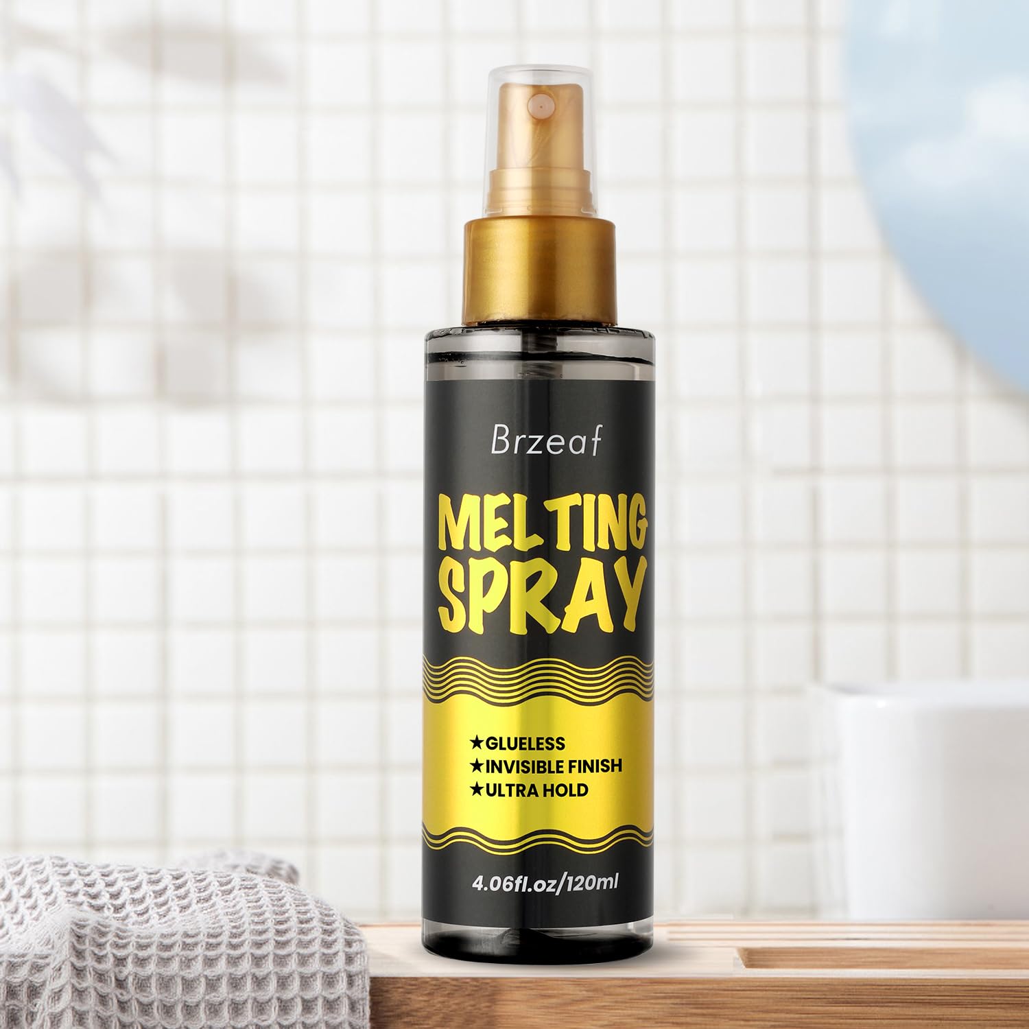 Brzeaf strong natural hold lace wig spray