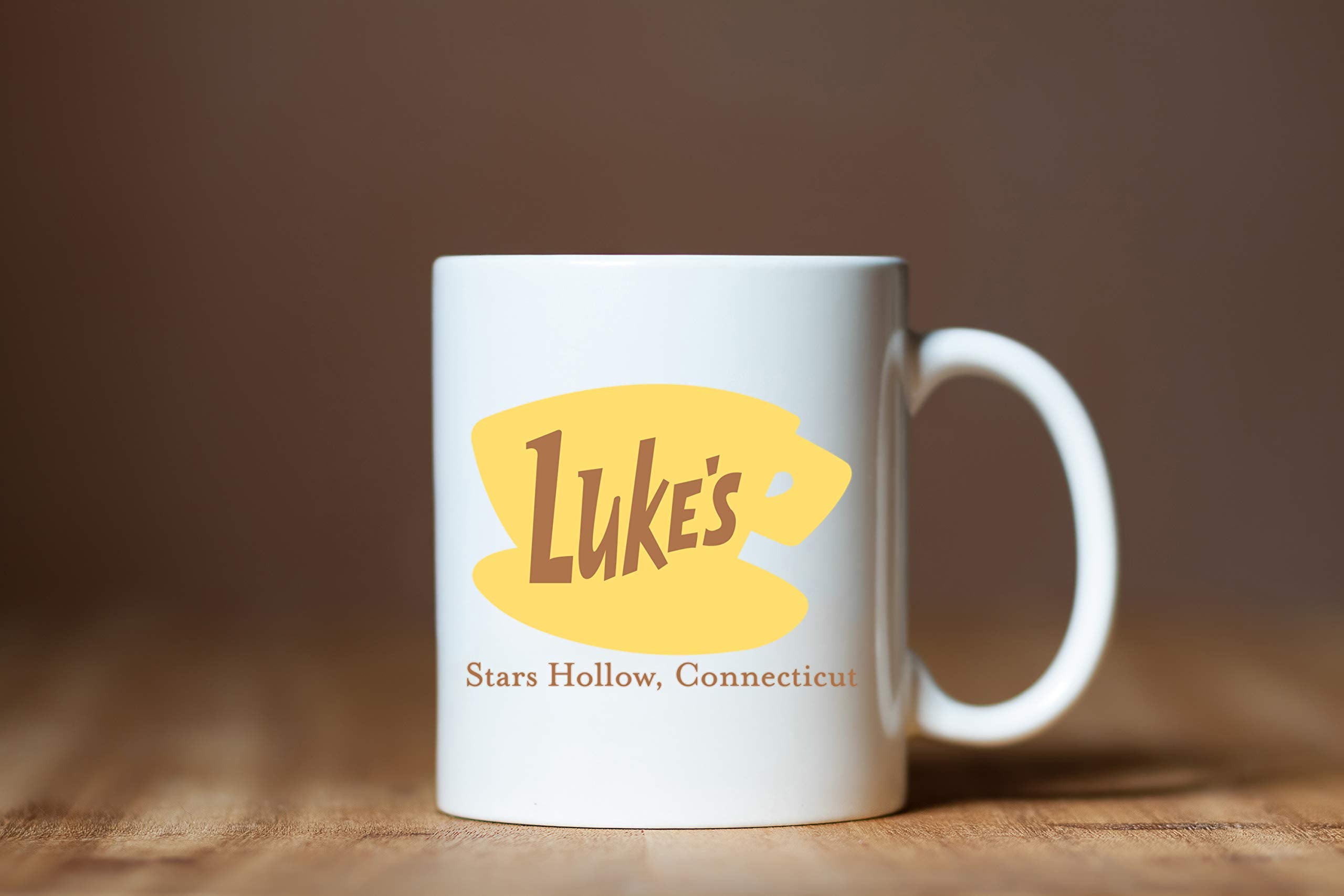BSM Luke's Vintage Distressed Coffee Mug 11oz white ceramic