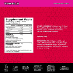 BSN Amino X 10g amino acids per serving label