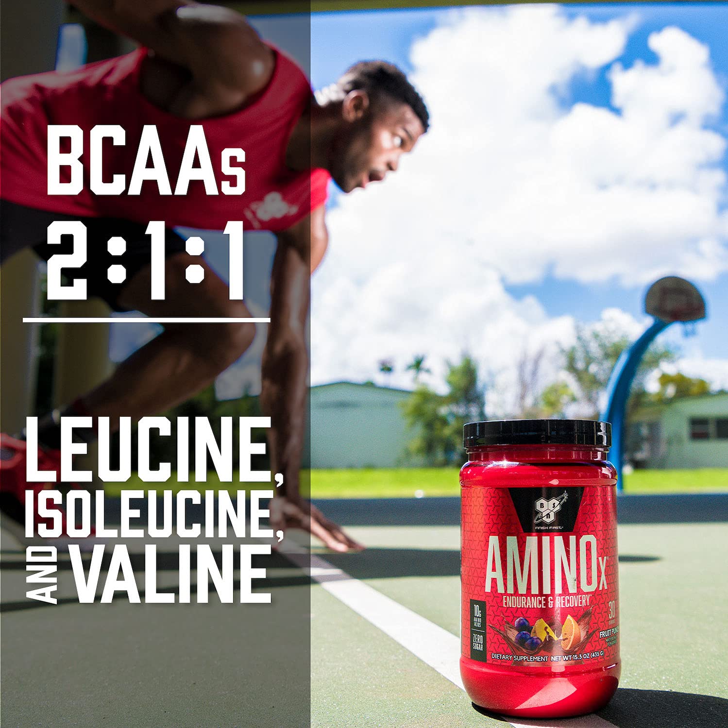 BSN Amino X zero sugar formulation packaging