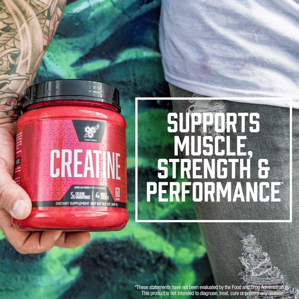 bsn unflavored creatine powder for shakes