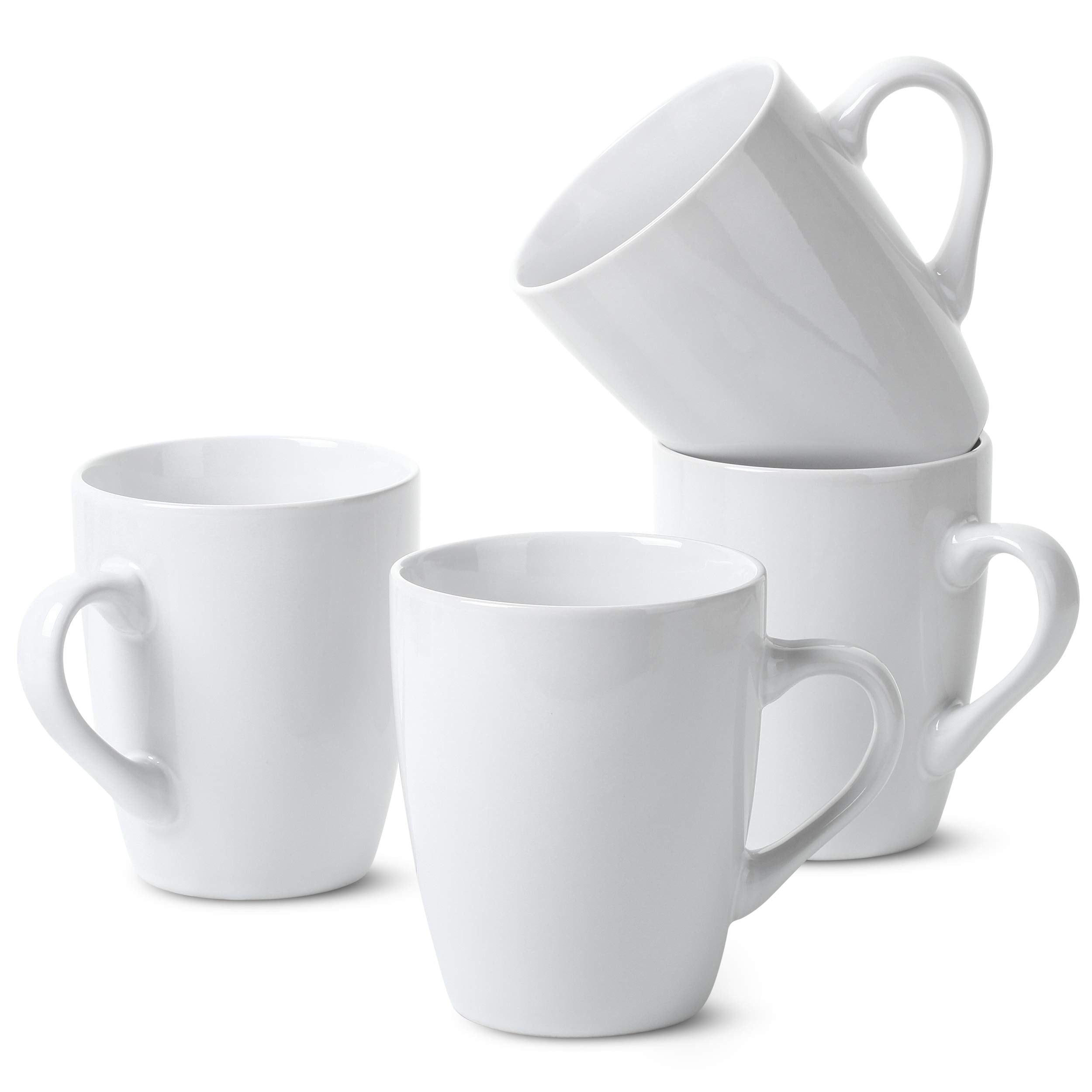 BTaT porcelain coffee mugs 4-pack white 12oz