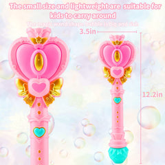 Princess Heart Bubble Machine with light feature for outdoor play