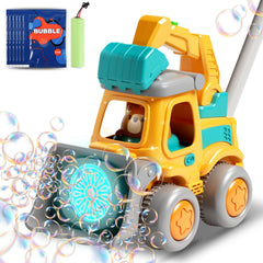 CreatiMachi Bubble Lawn Mower for Kids product photo with bear driver excavator design