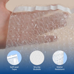 Lightweight durable moisture resistant bubble out bag pouch in packaging