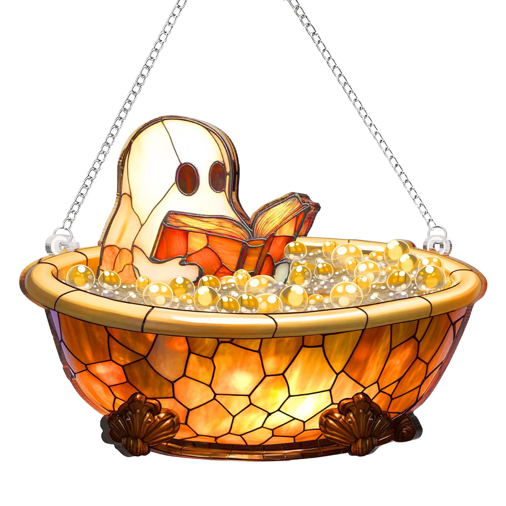 BubBoo cute ghost ornament acrylic suncatcher indoor outdoor