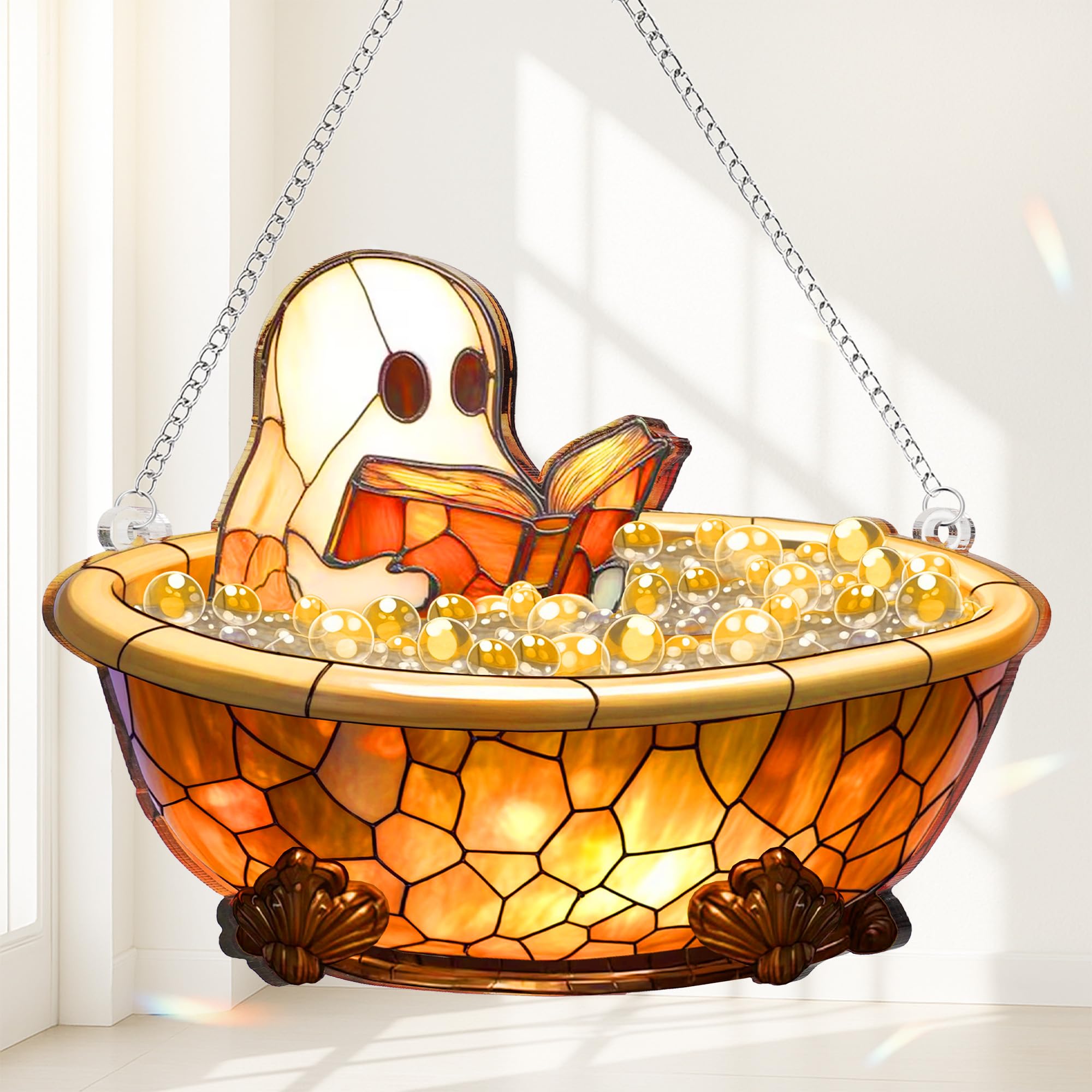 BubBoo cute ghost ornament for indoor outdoor Halloween decor