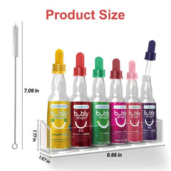 Six-pack glass droppers included with Bubly Drops flavor set