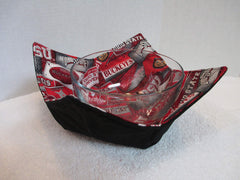 Microwave reheating Buckeyes bowl cozy