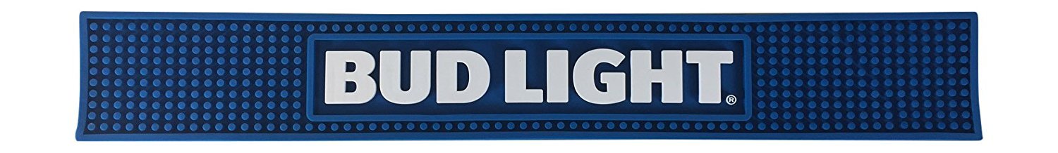 Bud Light bar mat spill mat rail drip mat 24.0 x 3.5 inches