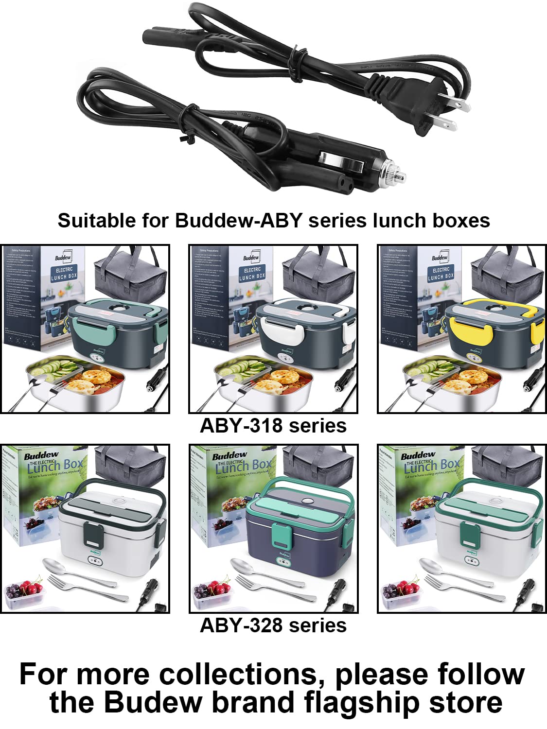 Wall charging cable 31 inches for Buddew ABY Series lunch box