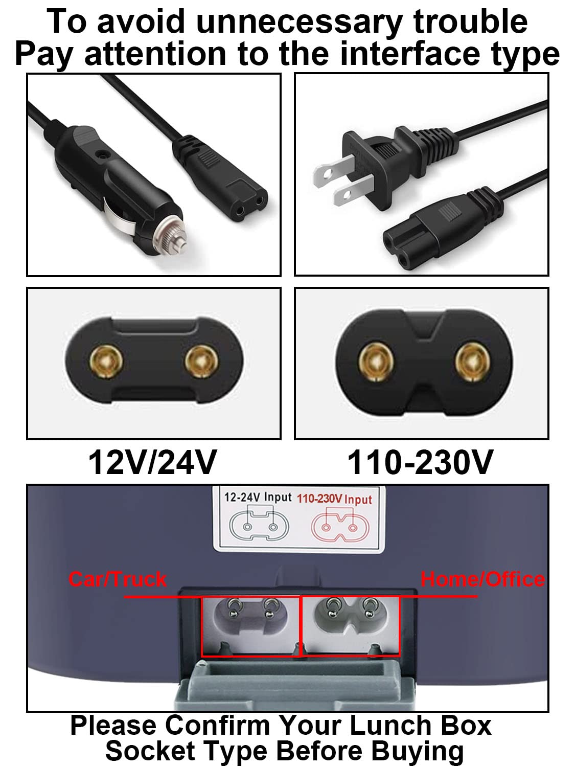Car charging cable 31 inches for Buddew ABY Series lunch box
