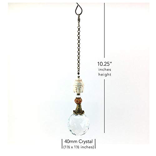 Howlite Buddha focal bead on sun catcher with Czech beads