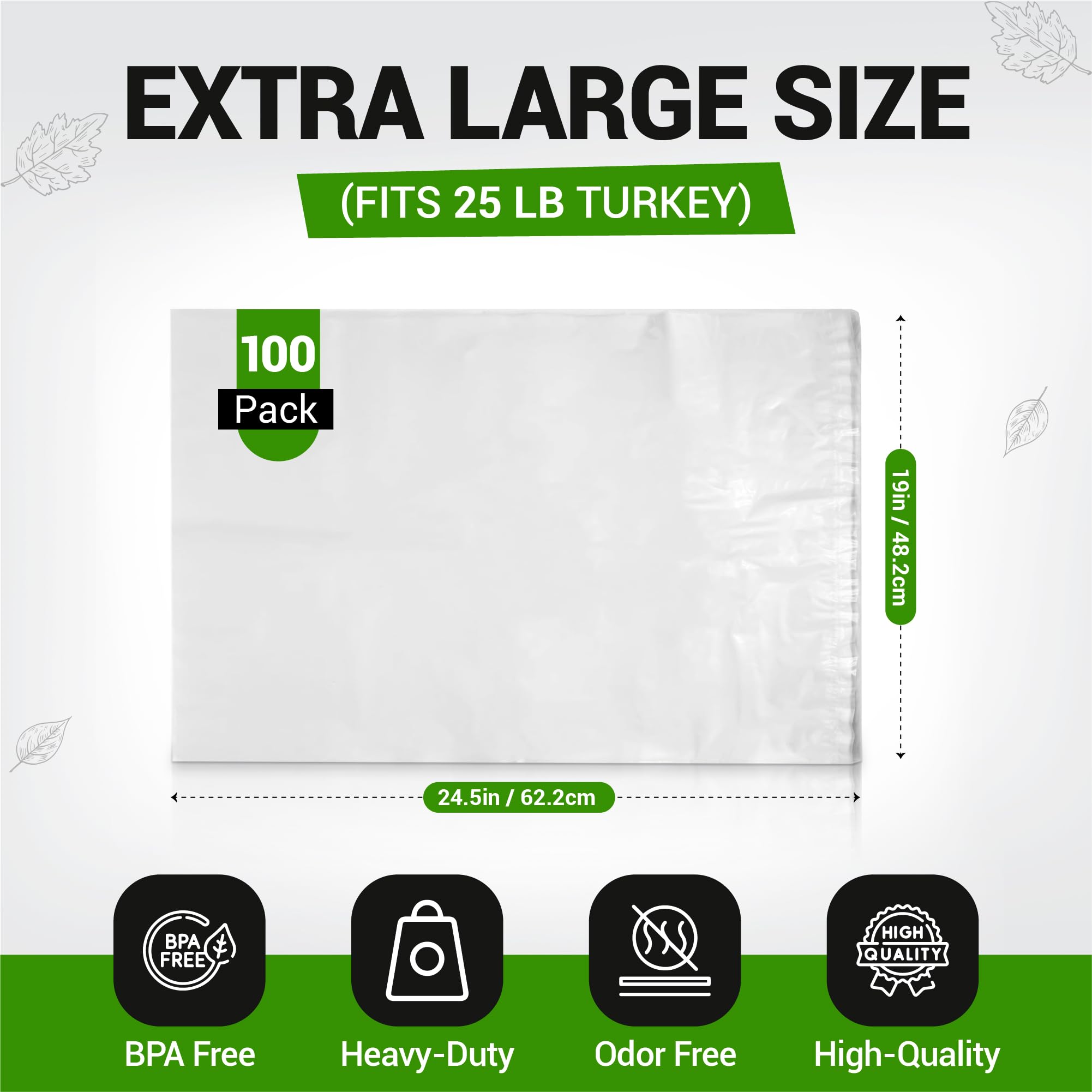 Made in USA turkey oven bags for versatile cooking