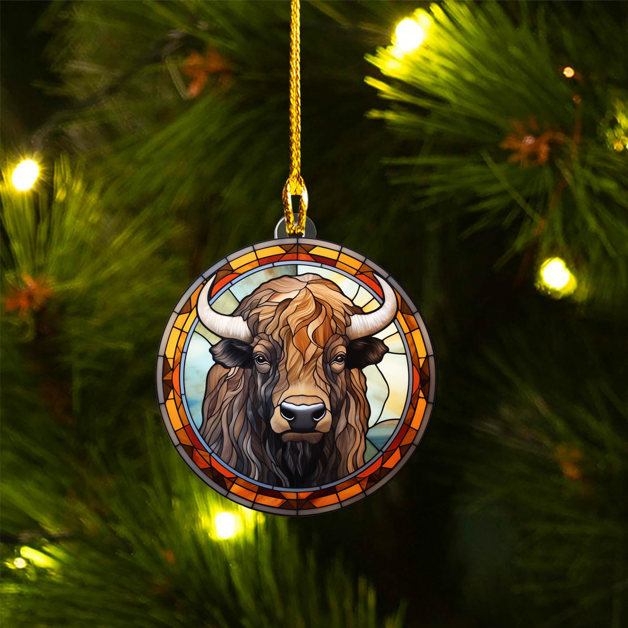 Buffalo Ornament hanging charm for interior rearview pendant