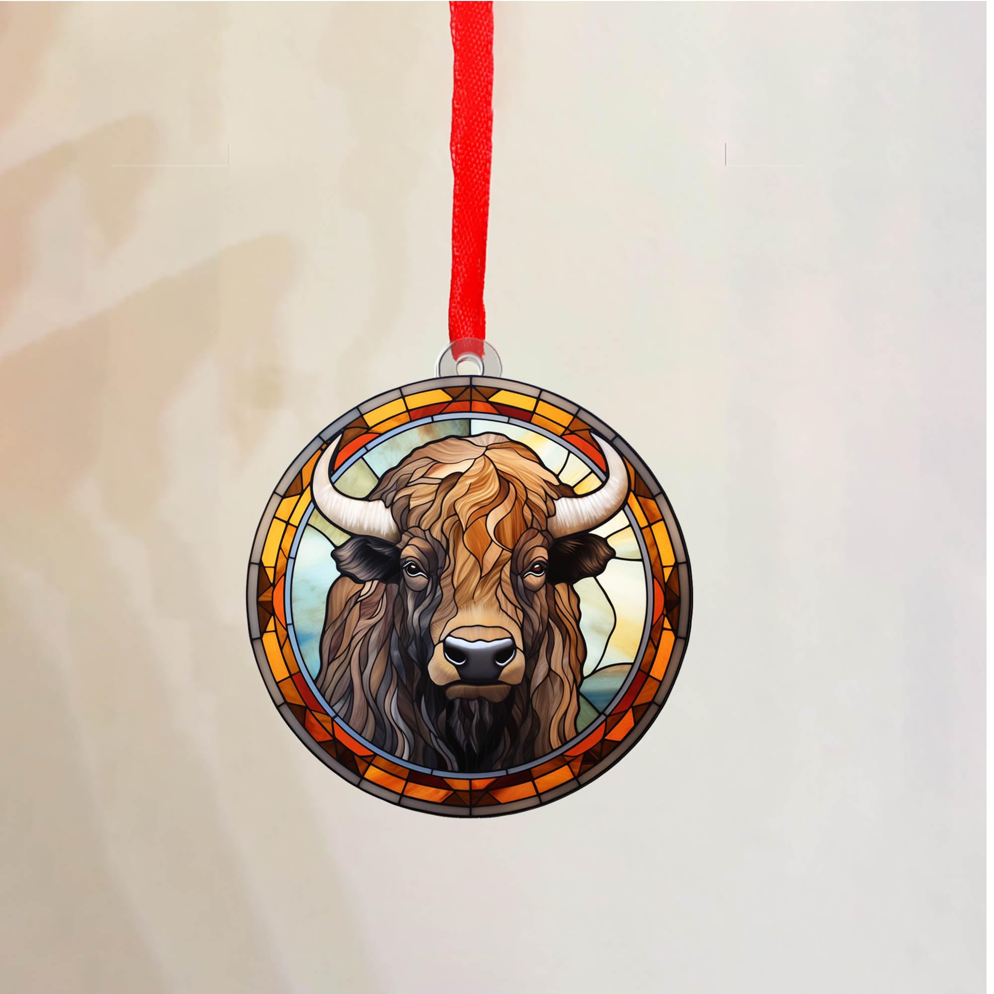 Buffalo Ornament measures 3.5 inches