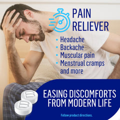 Bufferin Aspirin 325mg pain relief tablets label