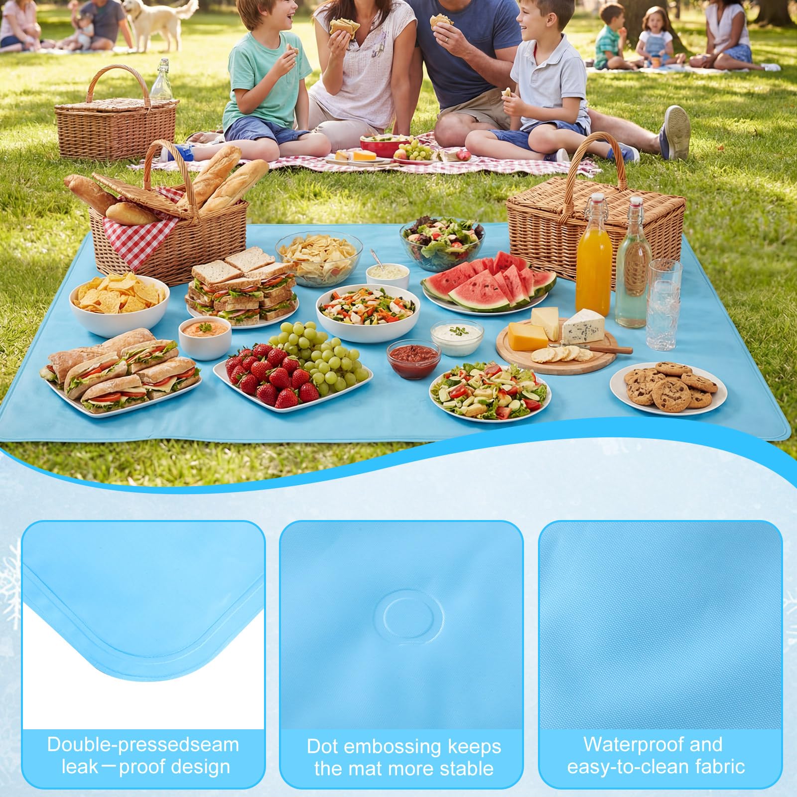 Smooth surface cooling mat easy cleaning in kitchen